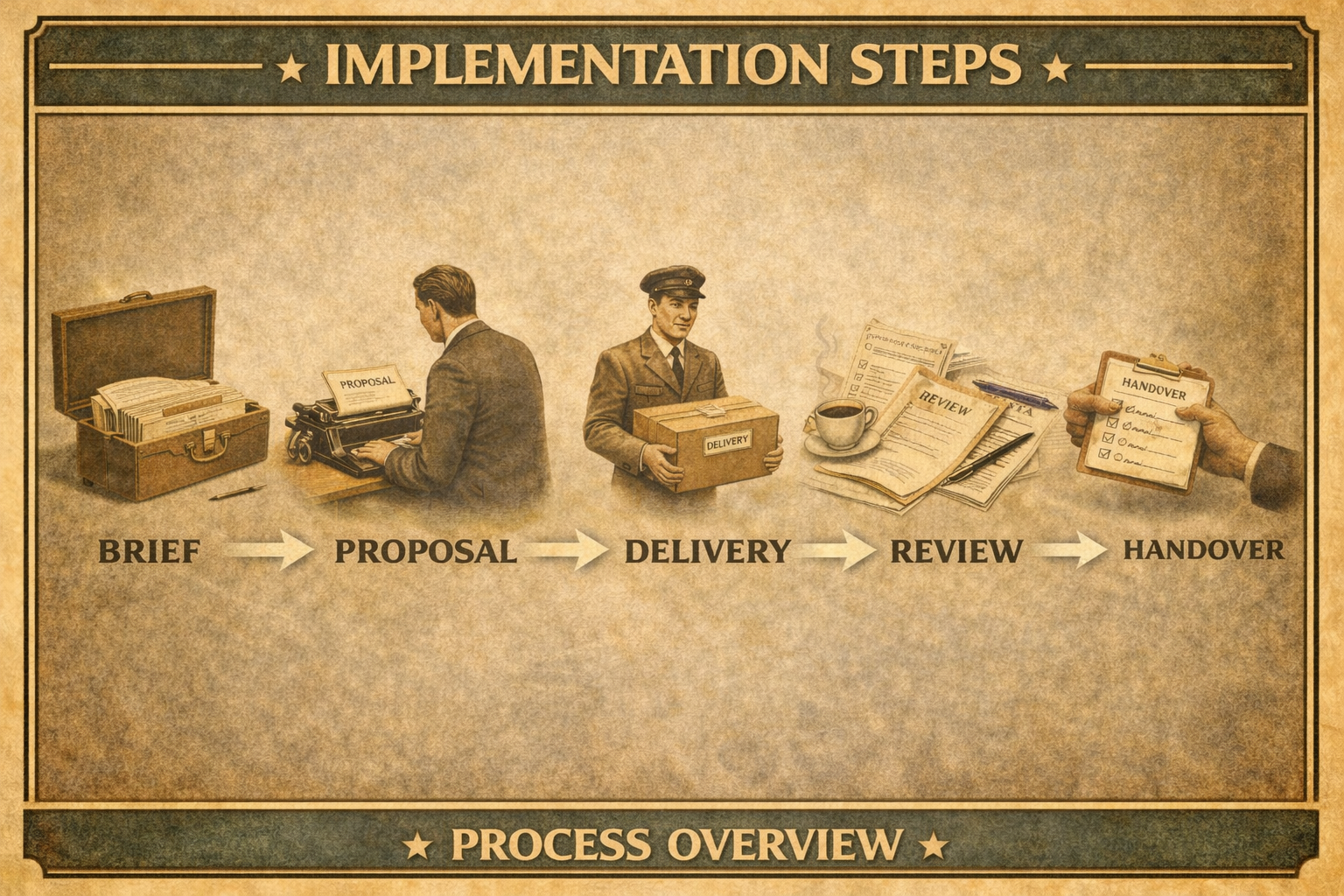 Workflow diagram - implementation steps
